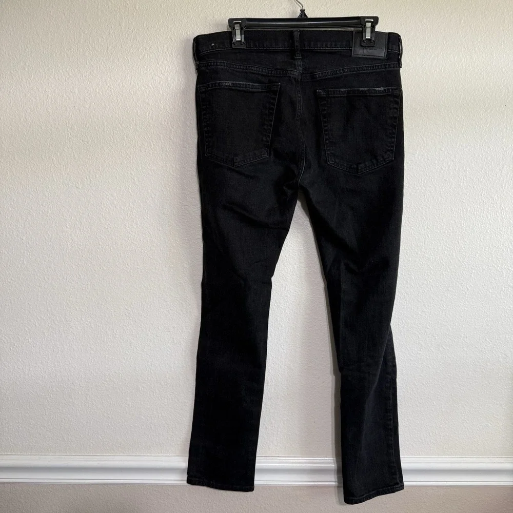 Abercrombie & Fitch Mens 32W 30L Black Jeans Super Skinny Stretch Denim Distress